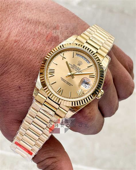 rolex day date 40 yellow gold for sale|rolex day date 40 price.